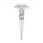 18k White Gold Diamond Halo Engagement Ring - Side View -  103906 - Thumbnail