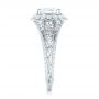  Platinum Platinum Diamond Halo Engagement Ring - Side View -  103910 - Thumbnail