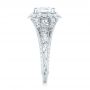 18k White Gold Diamond Halo Engagement Ring - Side View -  103910 - Thumbnail