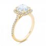 18k Yellow Gold Diamond Halo Engagement Ring