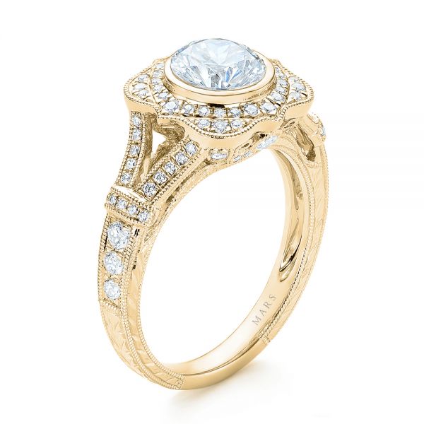 Diamond Halo Engagement Ring - Image