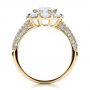14k Yellow Gold 14k Yellow Gold Diamond Halo Engagement Ring - Front View -  100007 - Thumbnail