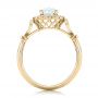 14k Yellow Gold 14k Yellow Gold Diamond Halo Engagement Ring - Front View -  101984 - Thumbnail