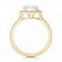 18k Yellow Gold 18k Yellow Gold Diamond Halo Engagement Ring - Front View -  102820 - Thumbnail