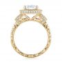 18k Yellow Gold 18k Yellow Gold Diamond Halo Engagement Ring - Front View -  103602 - Thumbnail
