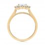 18k Yellow Gold 18k Yellow Gold Diamond Halo Engagement Ring - Front View -  103904 - Thumbnail