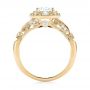 14k Yellow Gold 14k Yellow Gold Diamond Halo Engagement Ring - Front View -  103906 - Thumbnail