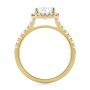 14k Yellow Gold Diamond Halo Engagement Ring - Front View -  104024 - Thumbnail