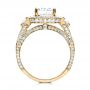 18k Yellow Gold 18k Yellow Gold Diamond Halo Engagement Ring - Front View -  207 - Thumbnail