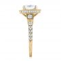 18k Yellow Gold 18k Yellow Gold Diamond Halo Engagement Ring - Side View -  103602 - Thumbnail