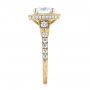 18k Yellow Gold 18k Yellow Gold Diamond Halo Engagement Ring - Side View -  103602 - Thumbnail