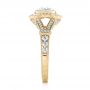 18k Yellow Gold 18k Yellow Gold Diamond Halo Engagement Ring - Side View -  103645 - Thumbnail