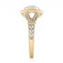 14k Yellow Gold 14k Yellow Gold Diamond Halo Engagement Ring - Side View -  103645 - Thumbnail