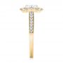 14k Yellow Gold 14k Yellow Gold Diamond Halo Engagement Ring - Side View -  103904 - Thumbnail