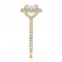 14k Yellow Gold 14k Yellow Gold Diamond Halo Engagement Ring - Side View -  106521 - Thumbnail