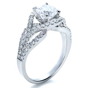Diamond Halo Engagement Ring #1255 - Seattle Bellevue | Joseph Jewelry
