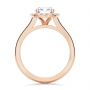 14k Rose Gold 14k Rose Gold Diamond Halo Engagement Ring With Channel Set Accents - Front View -  107186 - Thumbnail