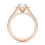 14k Rose Gold 14k Rose Gold Diamond Halo Engagement Ring With Channel Set Accents - Front View -  107186 - Thumbnail