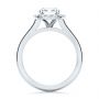 18k White Gold 18k White Gold Diamond Halo Engagement Ring With Channel Set Accents - Front View -  107186 - Thumbnail