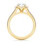 18k Yellow Gold 18k Yellow Gold Diamond Halo Engagement Ring With Channel Set Accents - Front View -  107186 - Thumbnail