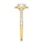 14k Yellow Gold 14k Yellow Gold Diamond Halo Engagement Ring With Channel Set Accents - Side View -  107186 - Thumbnail