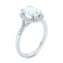  Platinum Platinum Diamond Halo Split Shank Engagement Ring - Three-Quarter View -  104326 - Thumbnail