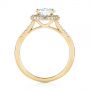 18k Yellow Gold 18k Yellow Gold Diamond Halo Split Shank Engagement Ring - Front View -  104326 - Thumbnail