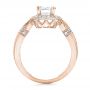 18k Rose Gold 18k Rose Gold Diamond Halo And Cross Engagement Ring - Vanna K - Front View -  100667 - Thumbnail