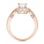 18k Rose Gold 18k Rose Gold Diamond Halo And Cross Engagement Ring - Vanna K - Front View -  100667 - Thumbnail