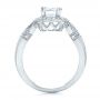 14k White Gold 14k White Gold Diamond Halo And Cross Engagement Ring - Vanna K - Front View -  100667 - Thumbnail