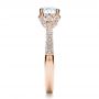 18k Rose Gold 18k Rose Gold Diamond Pave Engagement Ring - Side View -  100008 - Thumbnail