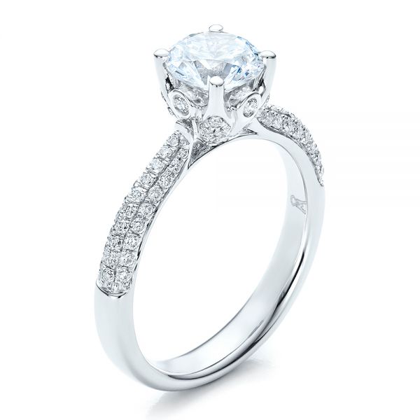 Diamond Pave Engagement Ring - Image