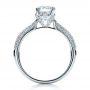 18k White Gold Diamond Pave Engagement Ring - Front View -  100008 - Thumbnail