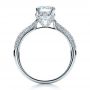 18k White Gold Diamond Pave Engagement Ring - Front View -  100008 - Thumbnail