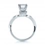 18k White Gold 18k White Gold Diamond Pave Engagement Ring - Front View -  1281 - Thumbnail