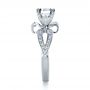 14k White Gold Diamond Pave Engagement Ring - Side View -  1281 - Thumbnail