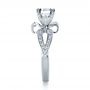 18k White Gold 18k White Gold Diamond Pave Engagement Ring - Side View -  1281 - Thumbnail