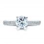  Platinum Platinum Diamond Pave Engagement Ring - Top View -  100008 - Thumbnail