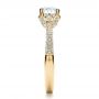 14k Yellow Gold 14k Yellow Gold Diamond Pave Engagement Ring - Side View -  100008 - Thumbnail