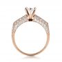 14k Rose Gold 14k Rose Gold Diamond Pave And Hand Engraved Engagement Ring - Front View -  1148 - Thumbnail