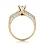 18k Yellow Gold 18k Yellow Gold Diamond Pave And Hand Engraved Engagement Ring - Front View -  1148 - Thumbnail