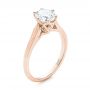 18k Rose Gold 18k Rose Gold Diamond Solitaire Engagement Ring - Three-Quarter View -  104171 - Thumbnail
