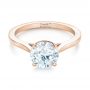14k Rose Gold 14k Rose Gold Diamond Solitaire Engagement Ring - Flat View -  103977 - Thumbnail