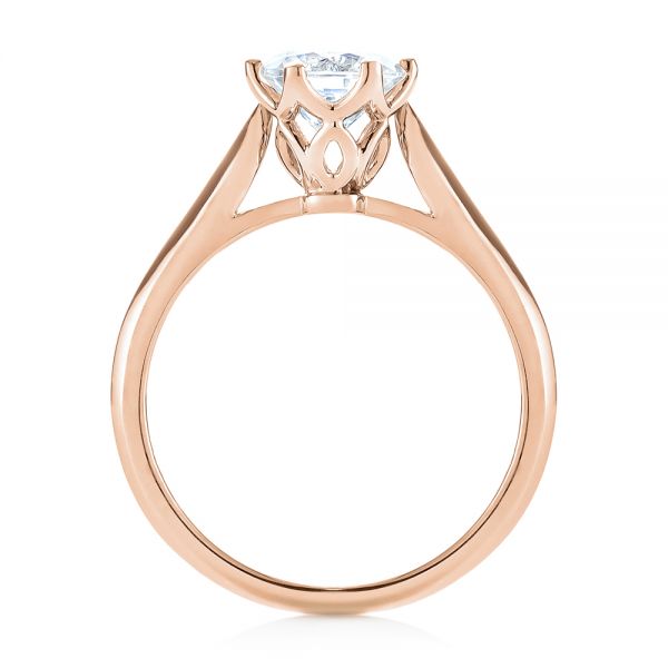 14k Rose Gold 14k Rose Gold Diamond Solitaire Engagement Ring - Front View -  104171
