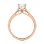 14k Rose Gold Diamond Solitaire Engagement Ring - Front View -  104186 - Thumbnail