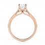 14k Rose Gold Diamond Solitaire Engagement Ring - Front View -  104186 - Thumbnail