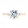 14k Rose Gold 14k Rose Gold Diamond Solitaire Engagement Ring - Top View -  103977 - Thumbnail