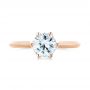 14k Rose Gold 14k Rose Gold Diamond Solitaire Engagement Ring - Top View -  104171 - Thumbnail