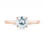 14k Rose Gold 14k Rose Gold Diamond Solitaire Engagement Ring - Top View -  104185 - Thumbnail