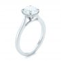 18k White Gold Diamond Solitaire Engagement Ring - Three-Quarter View -  103977 - Thumbnail